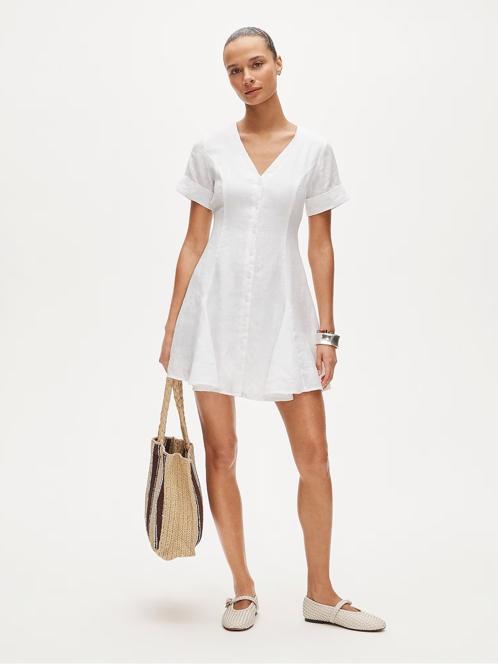Fleur mini dress in linen